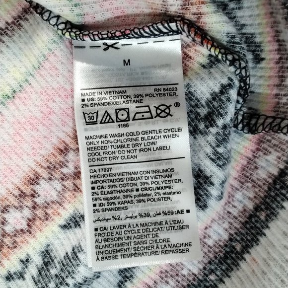 Old Navy Active Long Sleeve Striped Shirt Size M Medium Casual Boyfriend 007 - Picture 15 of 15